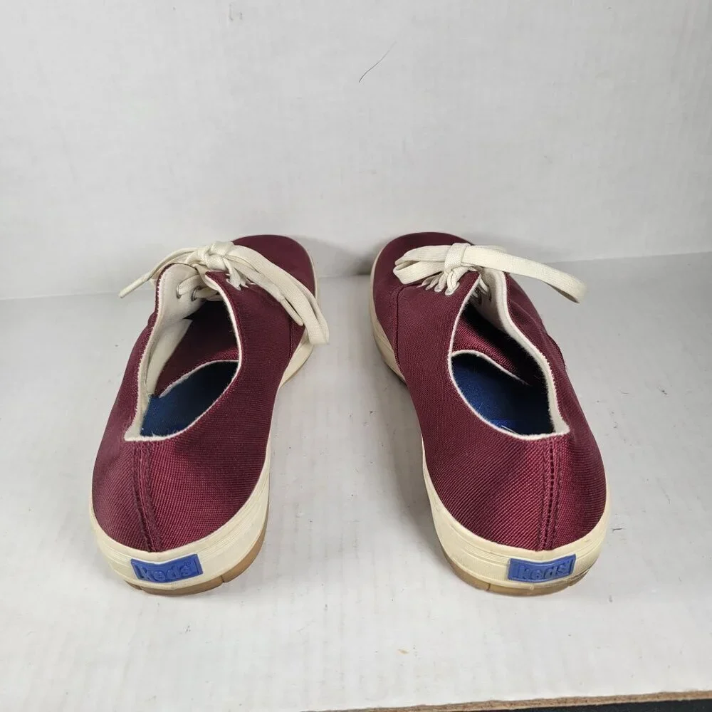 Keds Women Burgundy Lace Up Classic Stretch Athletic Shoes Sneaker Size US 7.5